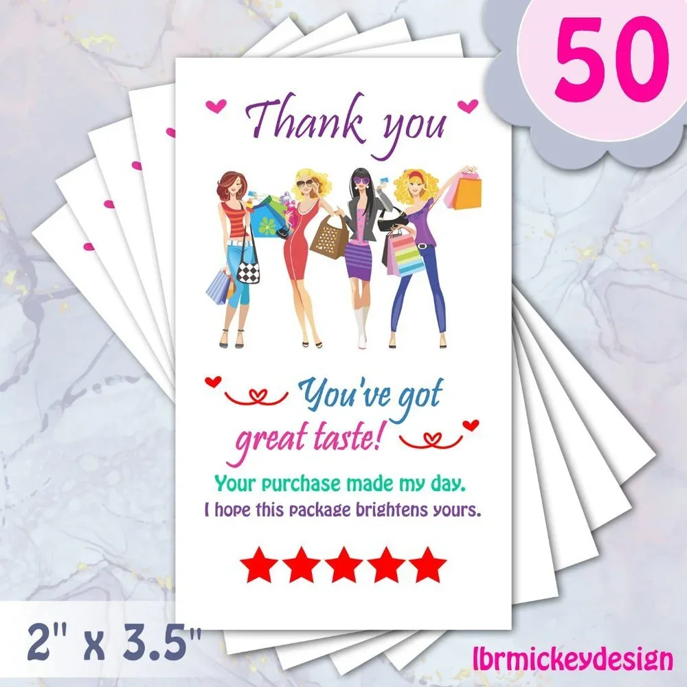 ♥️ 5x25 / 50 Thank You Cards